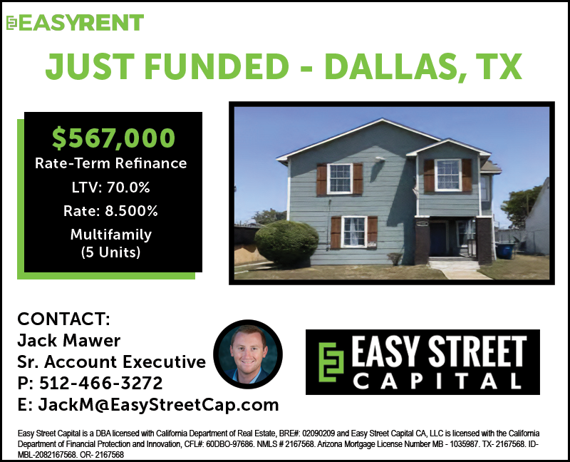 rob_s_simon's tweet photo. #JustFunded #MultifamilyMonday
$567,000 Refinance Multifamily (5-Units) DSCR Loan in Dallas, Texas! A multifamily BRRRR method deal, this property was purchased in Spring '22, now fully renovated and cash flowing robustly in the resilient Dallas-Fort Worth Metroplex market! https://t.co/MiWSBuTTny