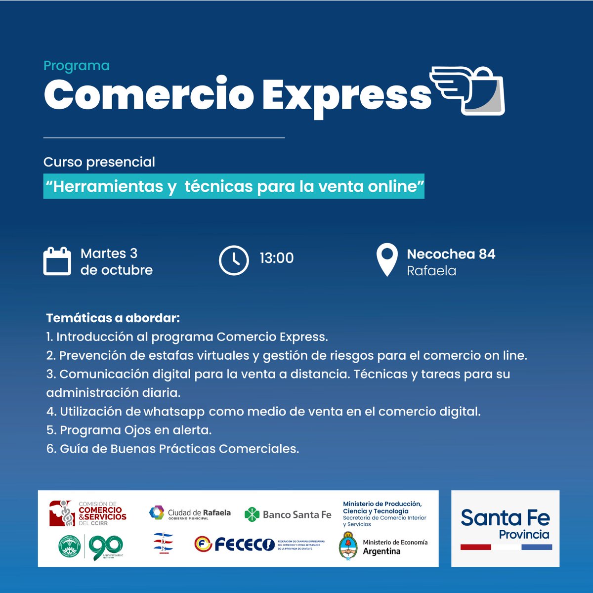 JMAviano's tweet photo. 🗓️Mañana en #Rafaela seguimos acompañando al comercio local desde el Programa #ComercioExpress
Junto al @CCIRRRafaela @MuniRafaela @Economia_Ar @IDR_Ros @fececo y otras entidades y empresas🌐
💻Más info en https://t.co/GNow90Dkxi https://t.co/NYpsIUrQu1
