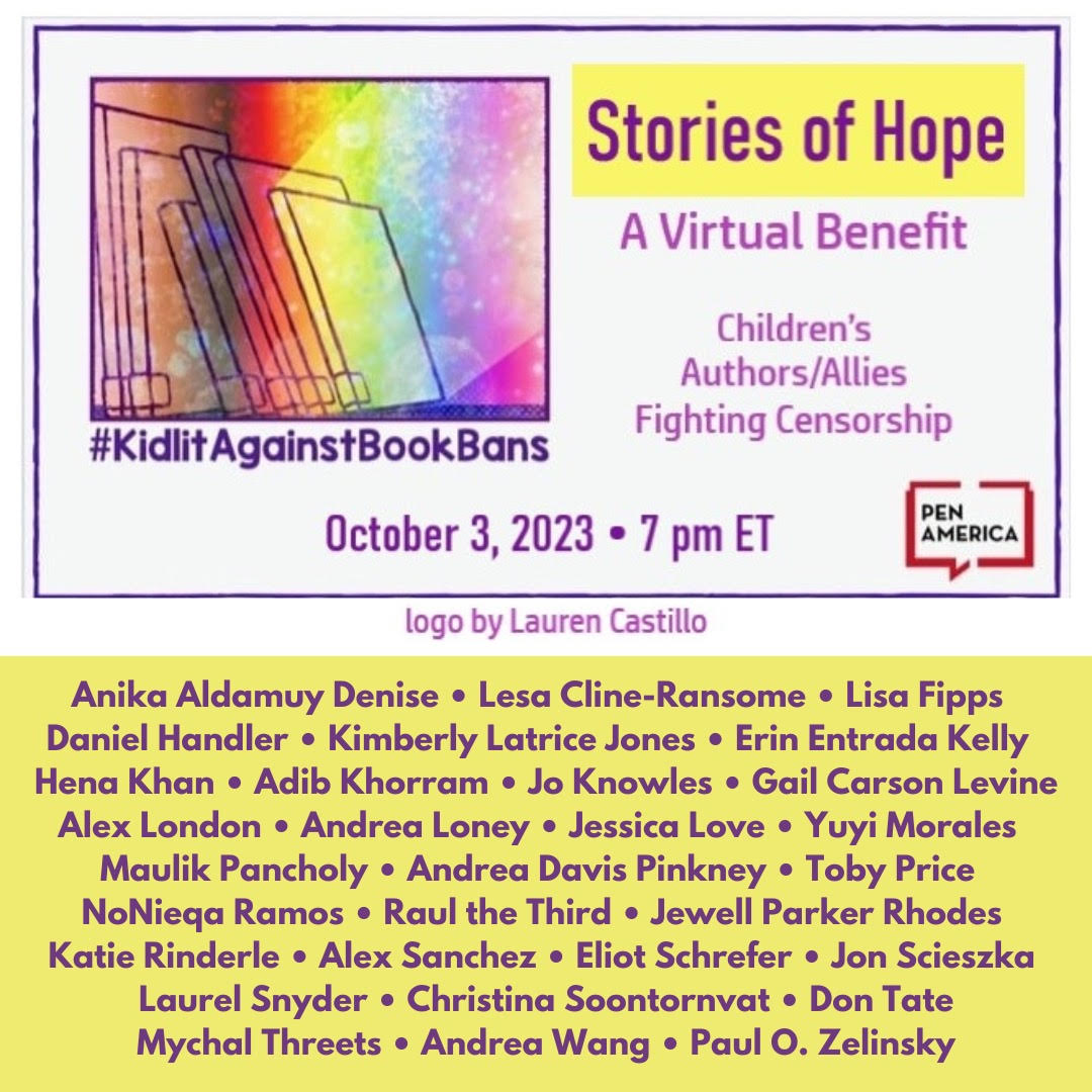 #kidlitagainstbookbans

The danger is real.

The censorship is worsening. 

The need is urgent.

The show is TOMORROW.

The access is easy: 

facebook.com/donate/8588284…