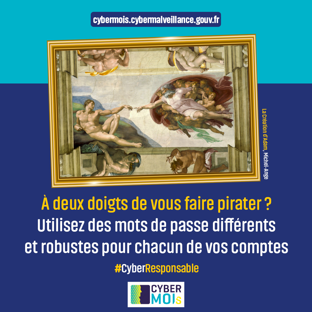 Pour éviter de voir l'ensemble de ses comptes piratés ?
-> utilisez un gestionnaire de mots de passe et des pass uniques par service :) #CyberResponsable