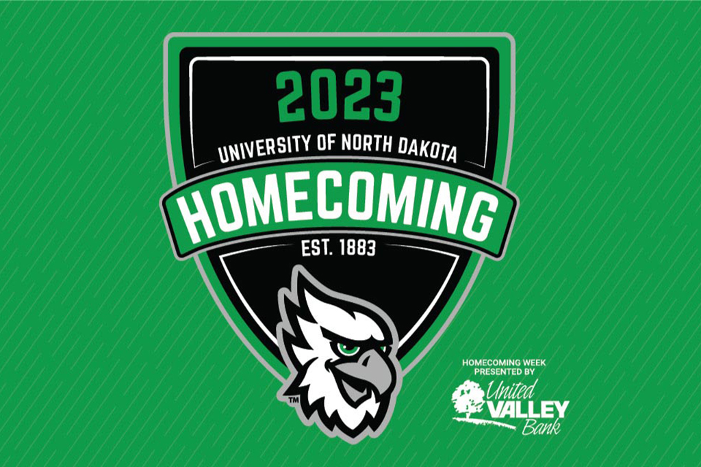 UofNorthDakota's tweet photo. 𝗛𝗔𝗣𝗣𝗬 𝗛𝗢𝗠𝗘𝗖𝗢𝗠𝗜𝗡𝗚 𝗪𝗘𝗘𝗞! 📣💚🏈 

From pep rallies and parades to tailgates and touchdowns, we're celebrating all things UND Oct. 2-7: https://t.co/XsWBQ7wYNd 

#UNDproud | @UNDalumni https://t.co/R1wgXQXL5T