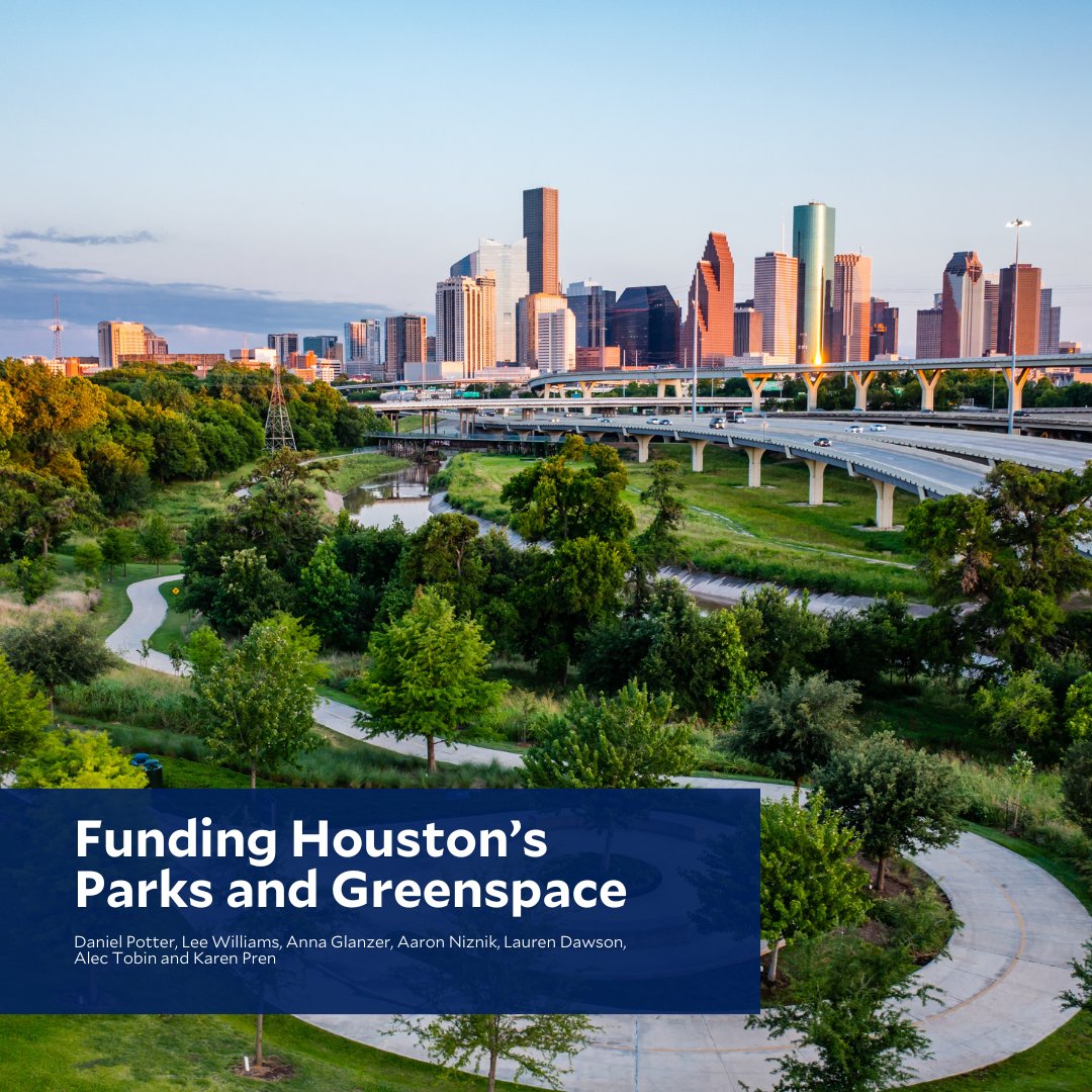 RiceKinderInst's tweet photo. Despite having one of the largest urban park systems in the US, Houston is behind other major cities in funding its parks — and a majority of residents say they are willing to spend more on them. Read our full report: https://t.co/WJu8ltdkn1 https://t.co/jyfWKYPb3p
