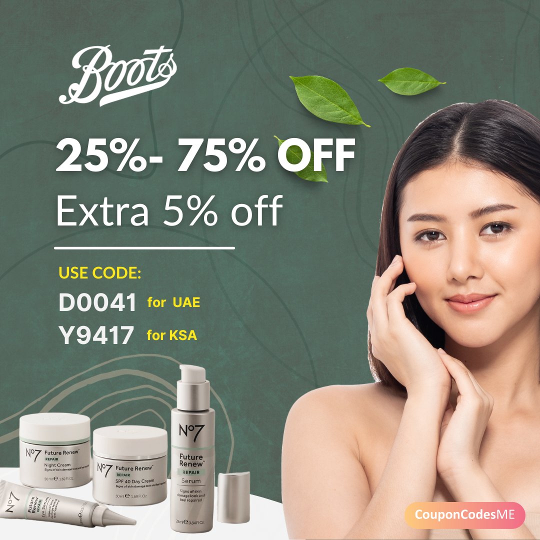CouponCodes_ME's tweet photo. Hurry in for the best selection- the sale won't last forever!
.
.
.
#boots #skincare #makeup #bootsuae #bootsksa #bootsoffers #bootscoupon #bootscode https://t.co/H9o6LZxnSI