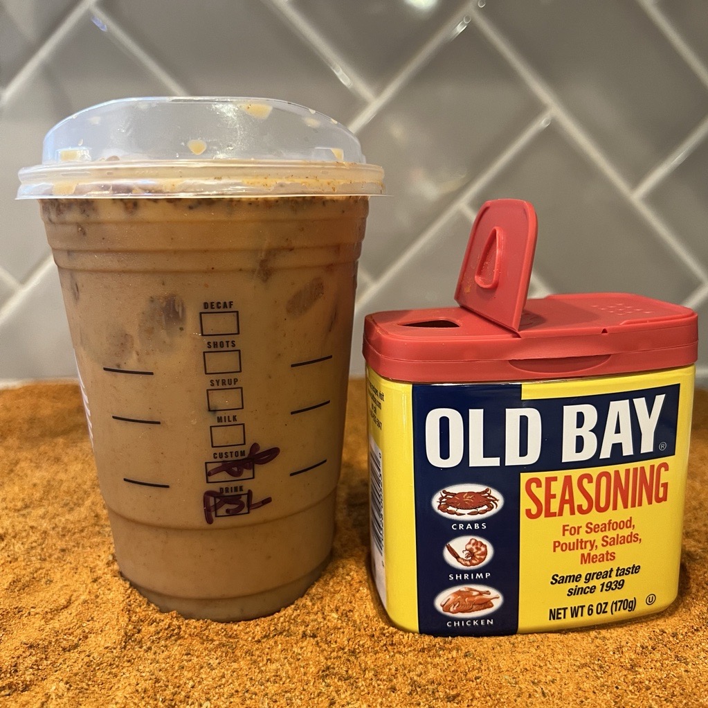 OLDBAYSeasoning's tweet photo. Add OLD BAY to your PSLs (you can thank us later) #NationalPumpkinSpiceDay https://t.co/LVKugVoT5x
