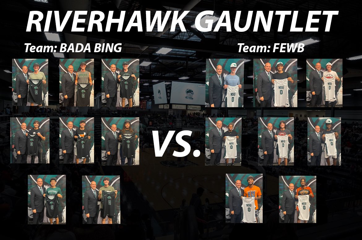 The 𝐓𝐄𝐀𝐌𝐒 are set! 

RiverHawks are ready to compete in the 𝗥𝗜𝗩𝗘𝗥𝗛𝗔𝗪𝗞 𝗚𝗔𝗨𝗡𝗧𝗟𝗘𝗧! 

Stay tuned for the winners! 

#TeamNSU