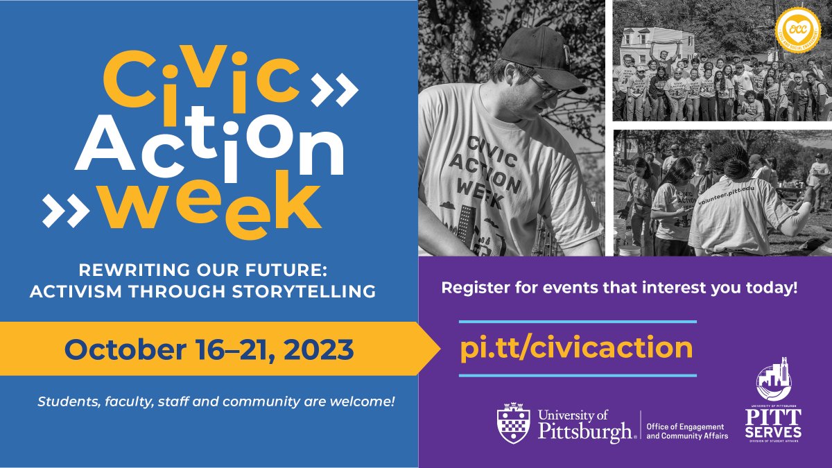 Civic Action Week is just two weeks away! Register for any events that interest you here: bit.ly/3Mj8iQl