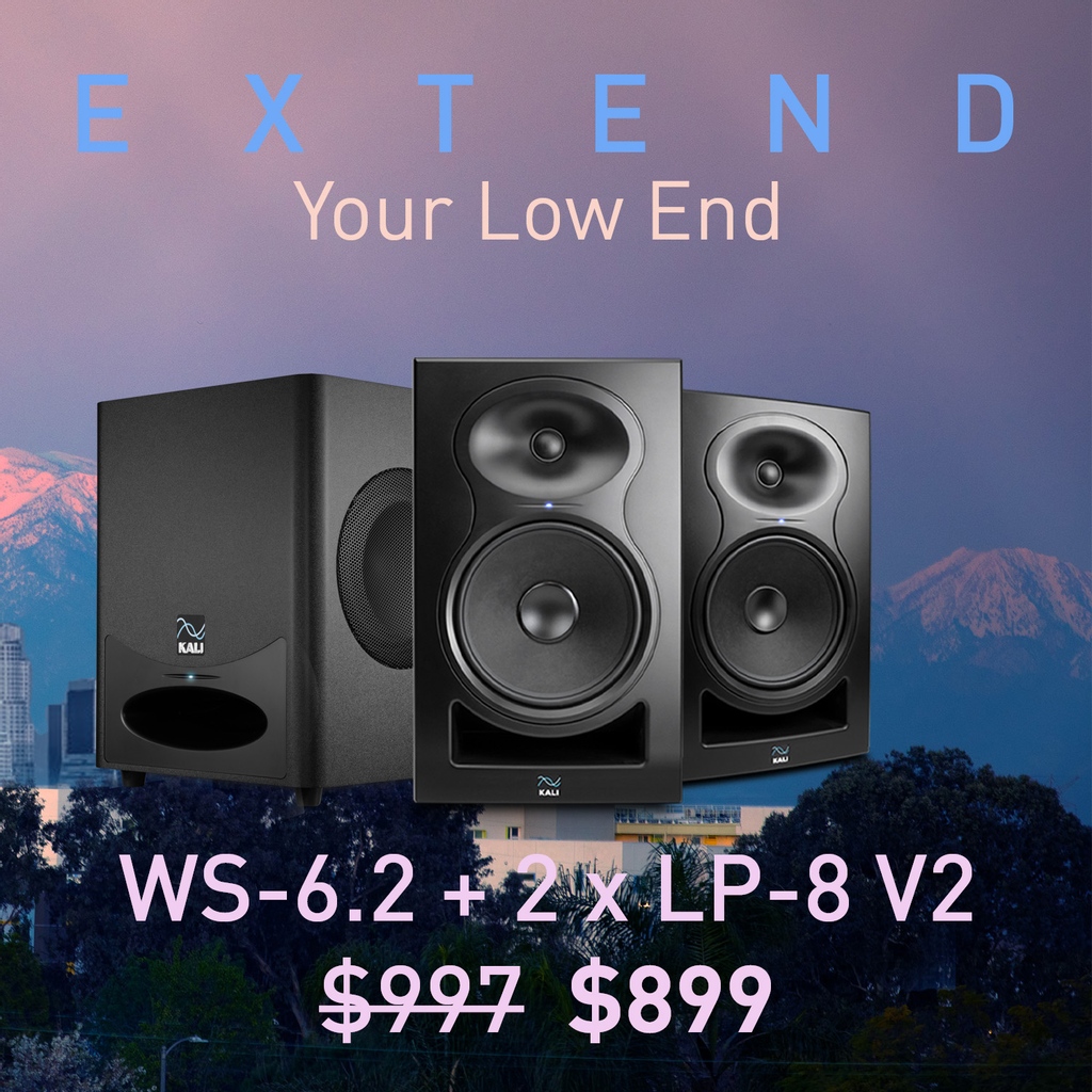 KaliAudio's tweet photo. Right now, save with US retailers on IN-UNF and LP-8 when you bundle with our new WS-6.2 studio subwoofer. Clean up under your desk! It's time to extend your low end!
#proaudio #studio #recording #mastering #gaming #DJ #lp8 #INUNF #ws6.2 #makewaves #kaliaudio https://t.co/WVg5KlXQBl