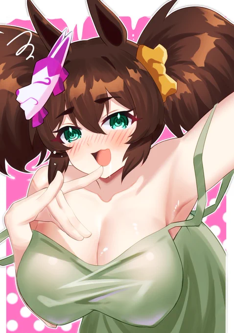 ぼっちざろっくのきくりさん風で甘酒で酔っちゃったみたいです!#ウマ娘 #イナリワン 