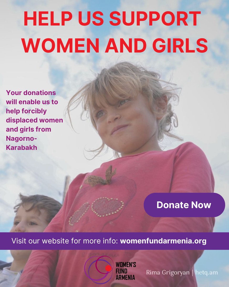 #donate here: womenfundarmenia.org/donations/dona…
#women #girls #forciblydisplaced #Nagorno_Karabakh