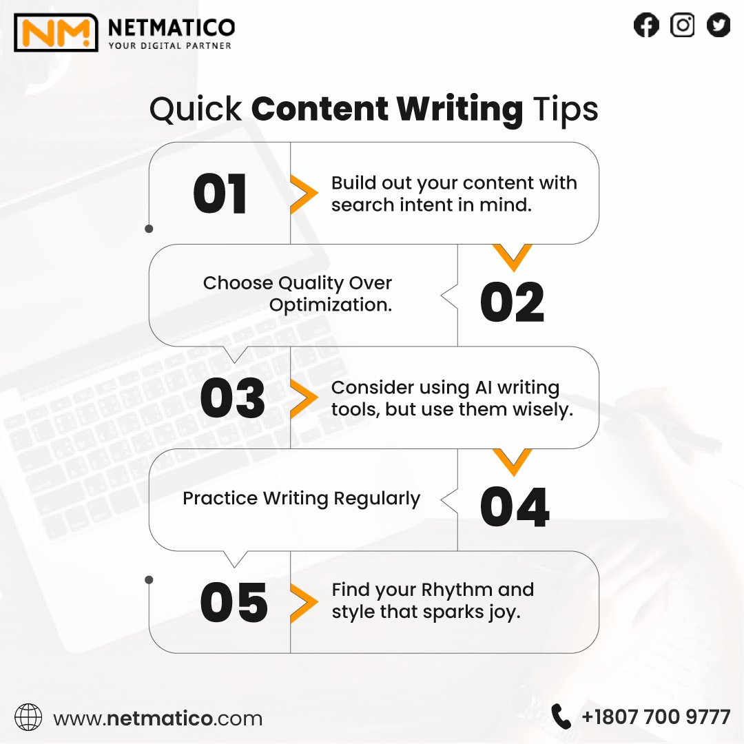 netmatico's tweet photo. 🖋️ Elevate your content game with NetMaticO! ✍️ Discover expert tips for crafting compelling prose that captivates. #ContentWriting #NetMaticOTips #WriteToInspire #ContentExcellence #WriteWithPurpose #contentwritingservice #contentwritingtoronto #contentwritingexperts #Nobel https://t.co/6ZGJJk2lIH