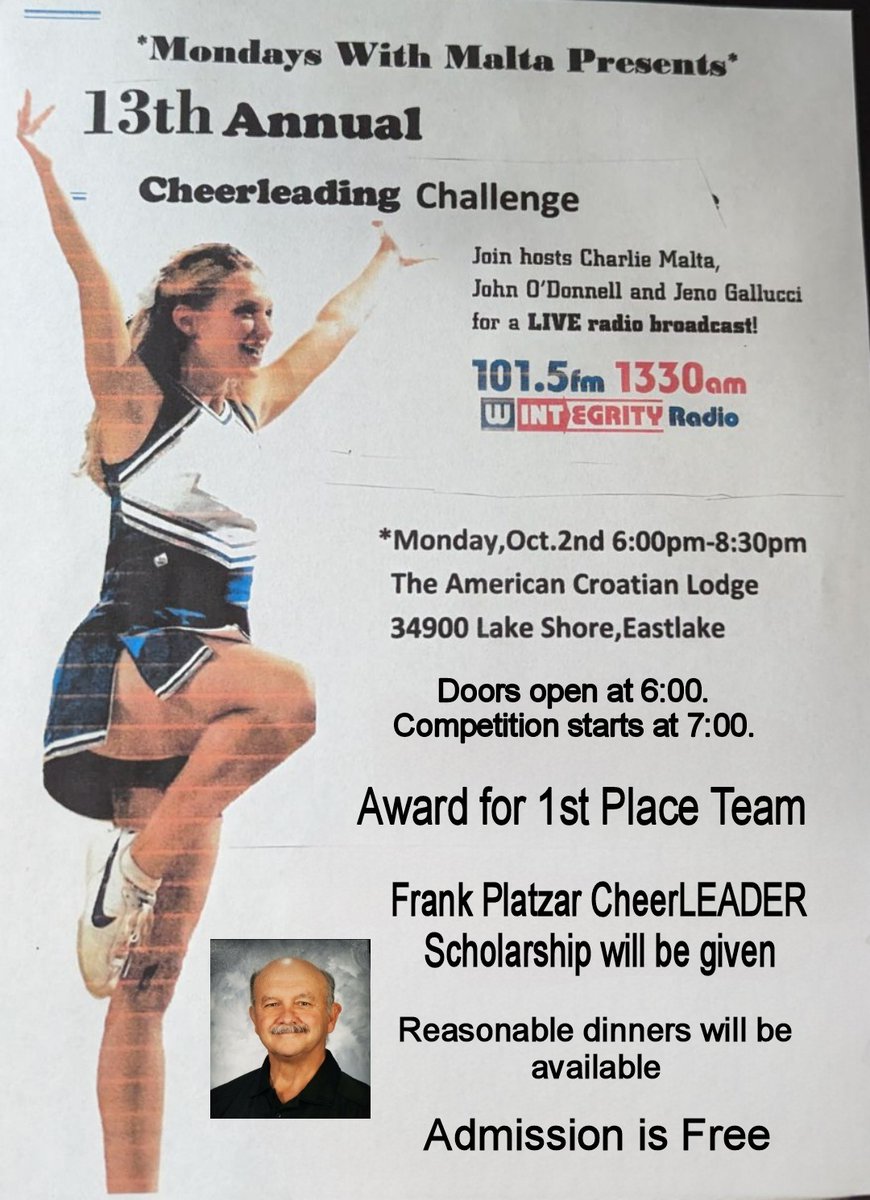 Come support our Varsity Rebel Cheerleaders tonight as the Mondays with Malta Cheer Challenge returns!

Come cheer for the girls who cheer on our Rebels! GO REBS! 💙 #RebelSpirit #RebelPride 

<a href="/rebelhfc/">F.P.F.</a> <a href="/SHSRebelSS/">Willoughby South Stude❌t Sectio❌</a> <a href="/southathletics/">Rebel Nation</a> <a href="/rebelassistant/">Dave Miller</a> <a href="/WES_SouthHS/">Willoughby South High School</a>