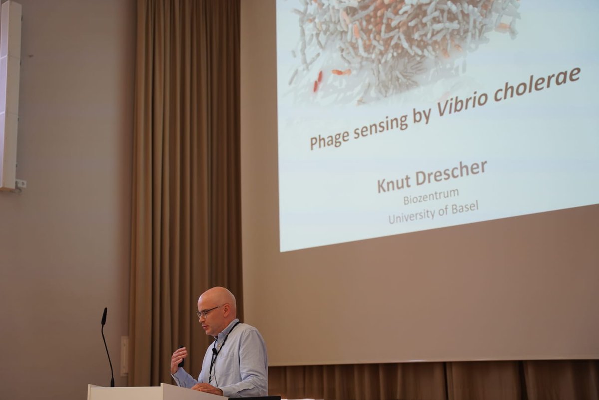 New Concepts in Prokaryotic Virus-Host Interaction (@spp2330) on Twitter photo Knut Drescher explaining how bacteria use exogenous peptidoglycan as a danger signal to trigger protective biofilm formation. <a href="/knutdrescher/">Knut Drescher</a> Knut Drescher explaining how bacteria use exogenous peptidoglycan as a danger signal to trigger protective biofilm formation. <a href="/knutdrescher/">Knut Drescher</a>