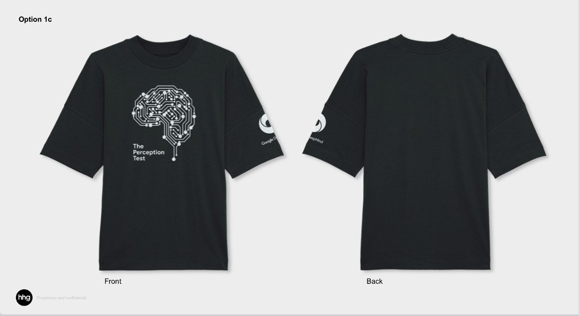 Come Tuesday morning to the 1st Perception Test Challenge workshop at ICCV at S04. We have cool talks from Derek Hoiem and Rohit Girdhar + challenge winners. We will also give away our brand new PT tshirts to anyone asking a question / giving a comment.