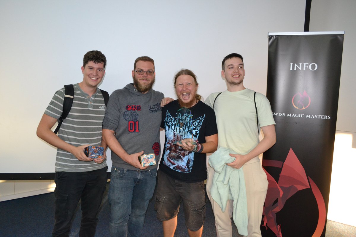 cEDH at #SMM23 played 4 rounds of cEDH and then the highest ranked players did a final game to battle out the Swiss Magic Master cEDH. The winner is Patrick Zwahlen, winning against Philipp Wodenitscharow, Patrick Uebersax and Philipp Müller