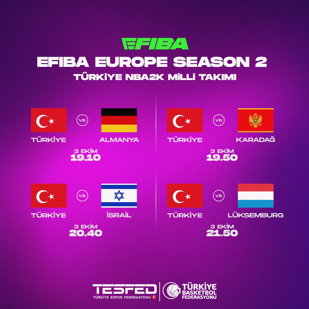 🏀 2023 eFIBA Avrupa Şampiyonası'nda mücadele edecek NBA2K Milli Takımımız!🇹🇷👇