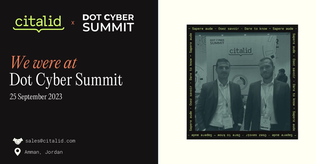 🇯🇴 We were present at Dot Cyber Summit in Amman, offering solutions to empower organizations in navigating cyber risks with confidence. We engaged in fruitful discussions with companies, delving into the potential of CRQ and exploring various use cases for cyber risk management.