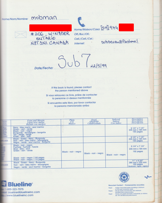 xillwillx's tweet image. #Sub7 fun fact: mobman used to write feature ideas in notebooks