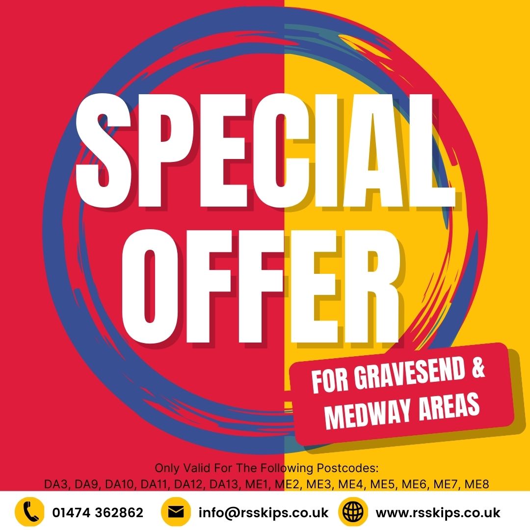 RSSkips's tweet image. 📢We Have A Special Offer For Gravesend &amp;amp; Medway Postcodes! 📢

♻️ 4 To 16-Yard skips
♻️ 6-Yard &amp;amp; 8-Yard Skips With Drop Doors For Easy Loading
♻️ Professional &amp;amp; Reliable Service From Start To Finish
♻️ Prompt Collection Times
♻️ 100% Committed To Recycling
♻️ Wait &amp;amp; Load