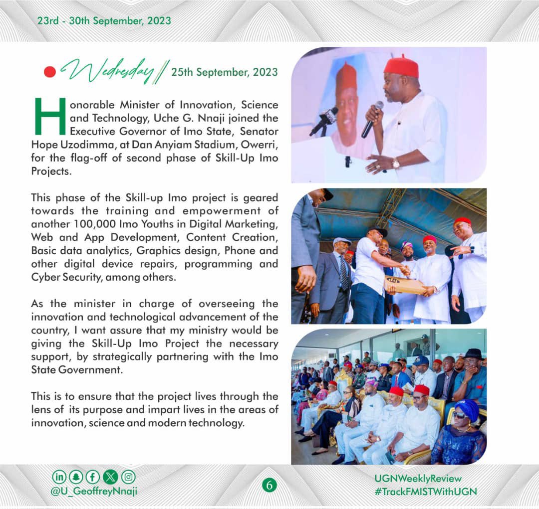 moore_ojo's tweet photo. 23rd, September - 30th September, 2023
#UGNWeeklyReview
#TrackFMISTWithUGN
#FMISTWithUGN https://t.co/PEQXOUZS6M