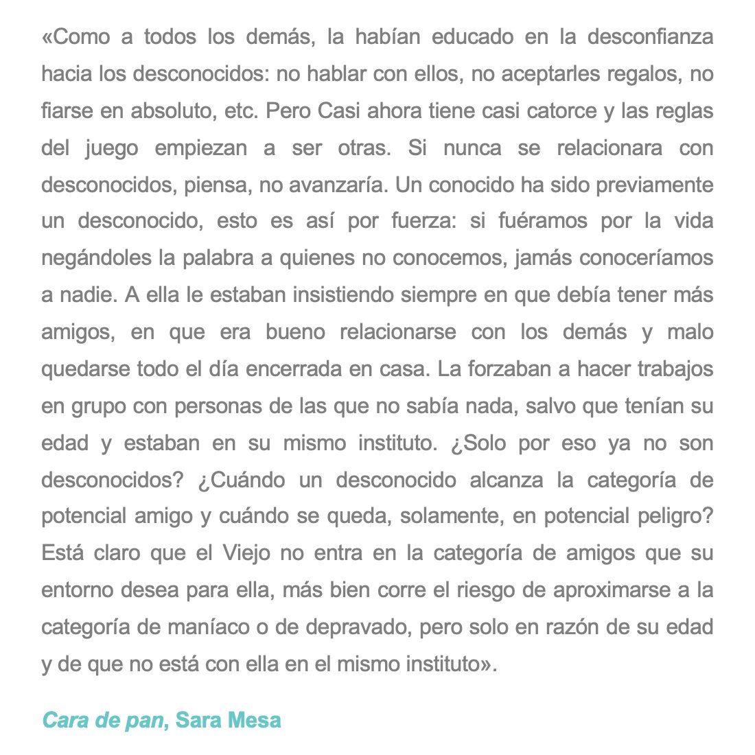 Cara de pan, Sara Mesa

#Escritura #Literatura #SaraMesa #CaraDePan #RelacionesIntergeneracionales #ProsaLibre