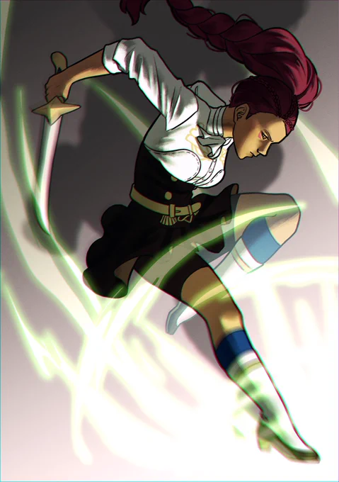 Petra deserved a better preskip design imo so here's a quick doodle I did with my take on her school uniform! 