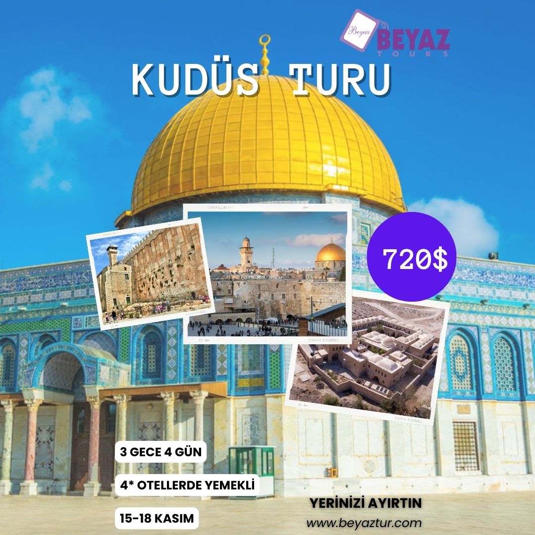 BEYAZTOURS's tweet photo. Her hafta düzenli 3 gece 4 günlük Kudüs Turu 4 yıldızlı yakın otellerde konaklama sabah-akşam yemekli
720 $
#kudüs #filistin #eriha #alhalil #beyaztur @BEYAZTOURS  https://t.co/Gi16zhgxsg https://t.co/i6QtBk8ufq
