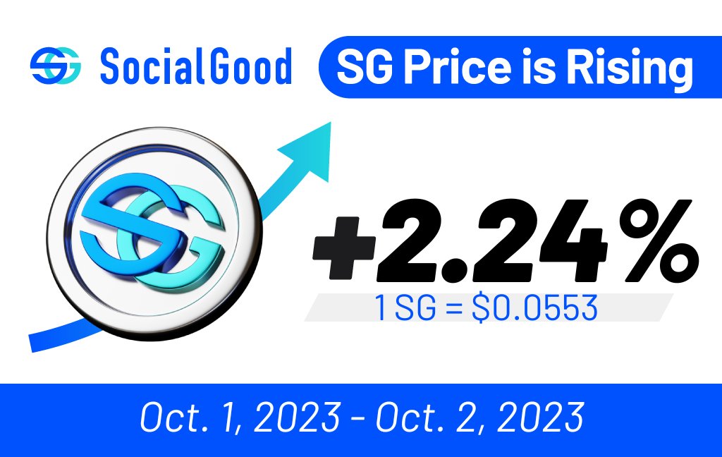 SocialGood_Inc's tweet photo. Have you checked on your #crypto assets recently? 
The price of SocialGood ( $SG ) is rising👀🚀

Don't miss: $SG worth 300% of your purchases on #eBay, $50 in $SG for shopping $1+, $30 in $SG for a post, and more🔥

Get $200 in $SG as a gift (free):
https://t.co/j2MDk7qiKU https://t.co/HoPSNCHUjs