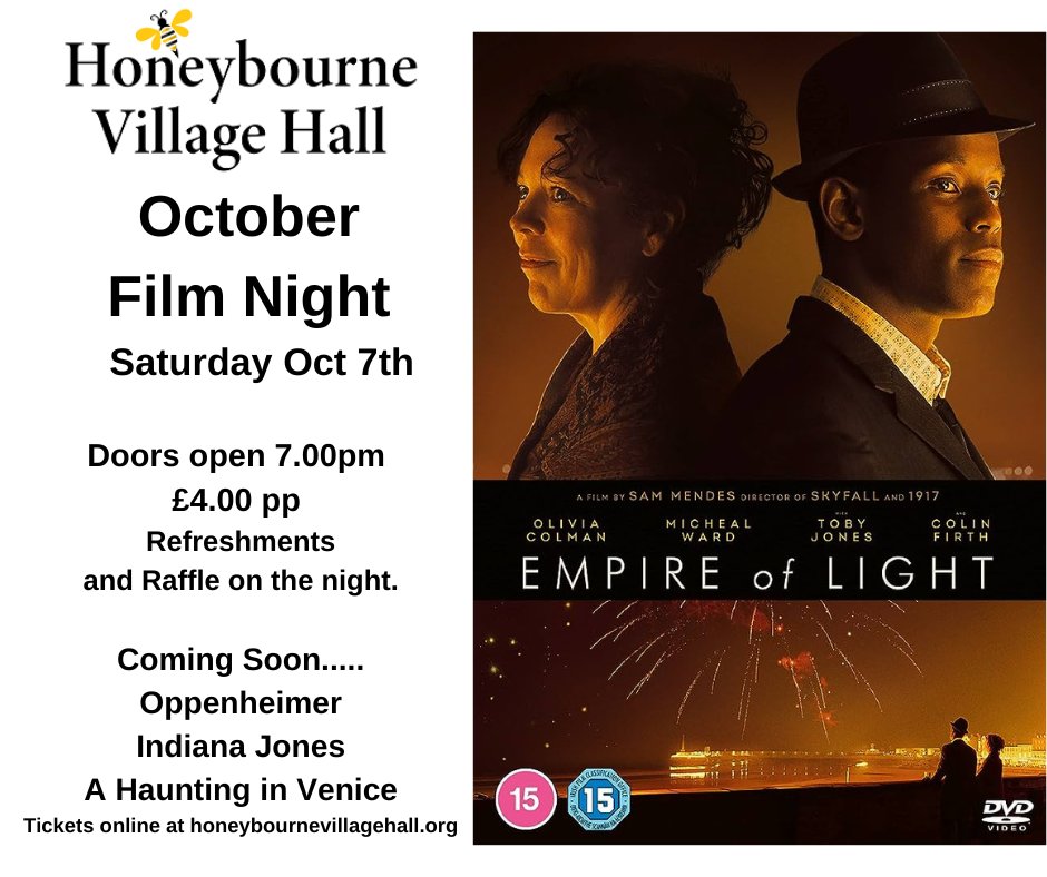 This Saturday 7th October at Honeybourne Village Hall. £4 per person, doors open at 7pm.
Book online on the website.