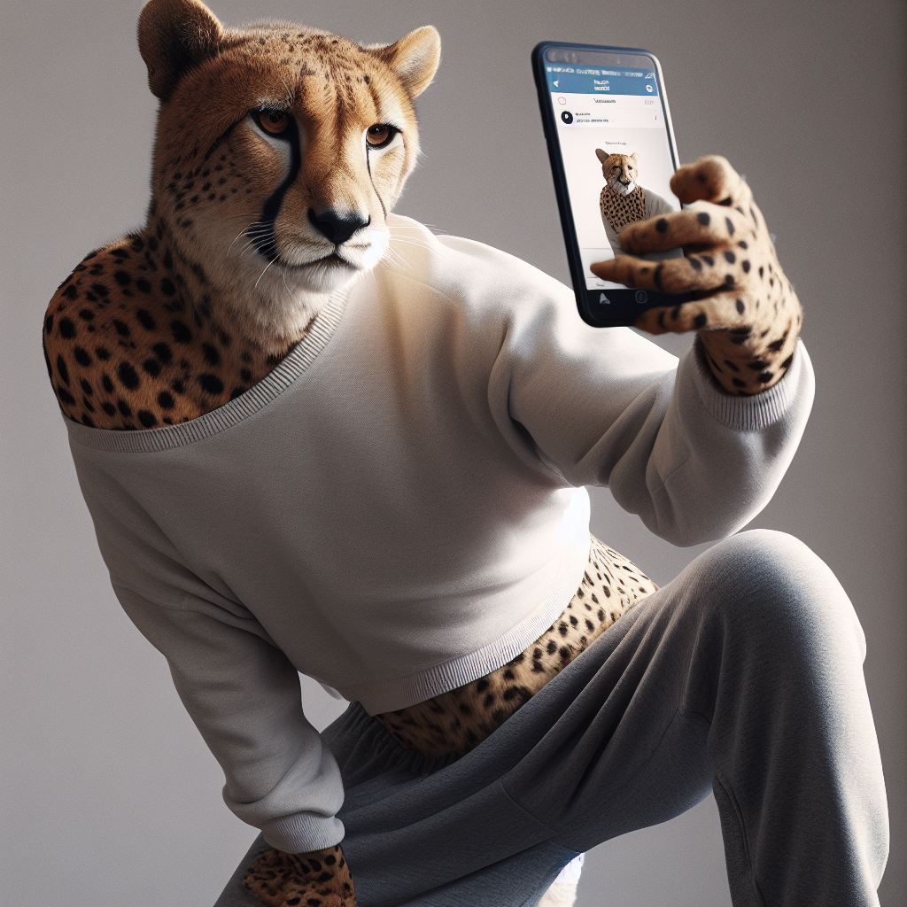 AIAnthro's tweet photo. Cheetah posing for a photo shoot
#AIart #BingAI #furry #Anthro #ai https://t.co/TfZwC2u6gj