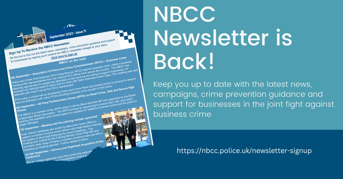 The September edition of the #nbcc newsletter is now ready to download from the website with updates on the upcoming #SaBAWeek and a focus on the work being done by the South Yorkshire police rural crime team in #doncaster:
ow.ly/c61F50PRMr9
#crimeprevention #police