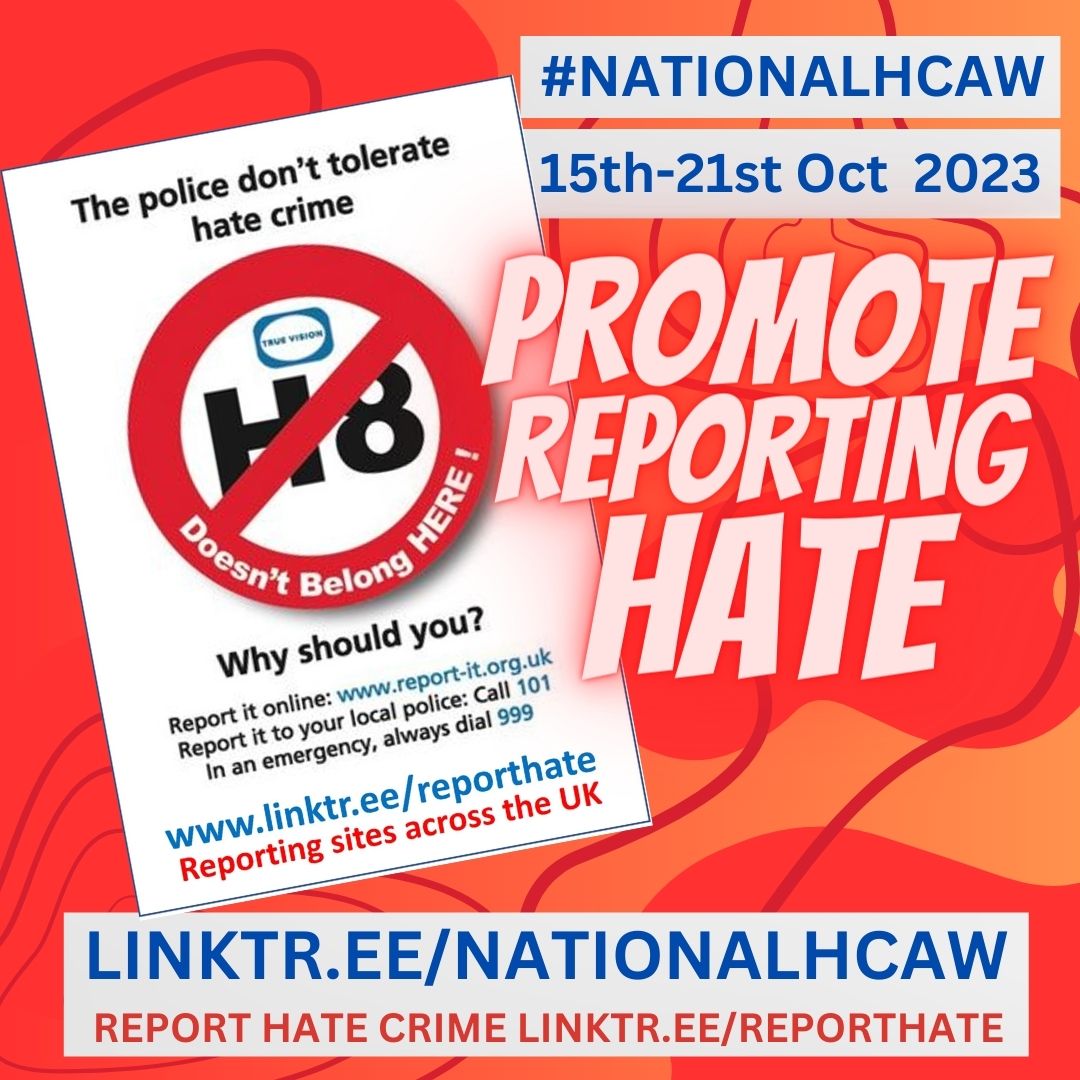 NationalHCAW's tweet photo. #WeStandTogether to say #NoPlaceForHate and make our communities #SaferPlacesForAll
Think about how we can work together to #StopDisabilityHate
https://t.co/RdXzPNFIx0 provides links to #ReportHate across the UK https://t.co/ulG2xY5GE8