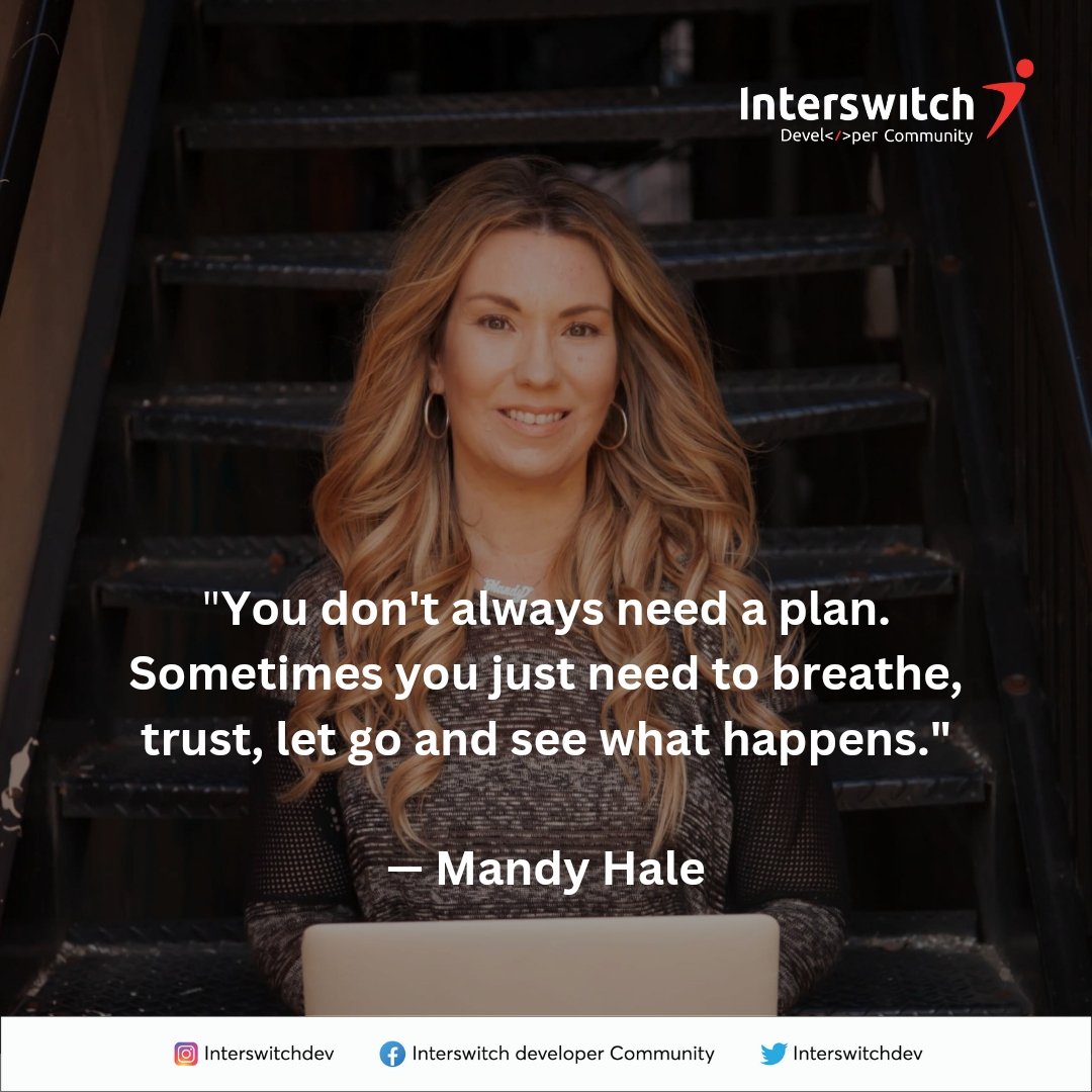 InterswitchDev's tweet image. Happy New Week and Month, Devs ☺️
Don't get stuck in the planning phase, waiting for everything to be perfect.
#interswitchdevelopercommunity
#interswitchdeveloper
#developercommunity
#motivationalquote