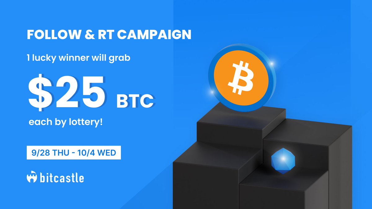 📅Day5

Follow RT Campaign💙🔁
／
🎁1 lucky winner will win $25 #Bitcoin ( #BTC ) each by lottery!
🌟Rewards will be given to Trade Wallet
＼
✅Follow us
🔁RT this post

#Crypto
#Cryptocurrency
#Airdrop
#Airdrops
#AirdropCrypto
#Giveaway
#Giveaways