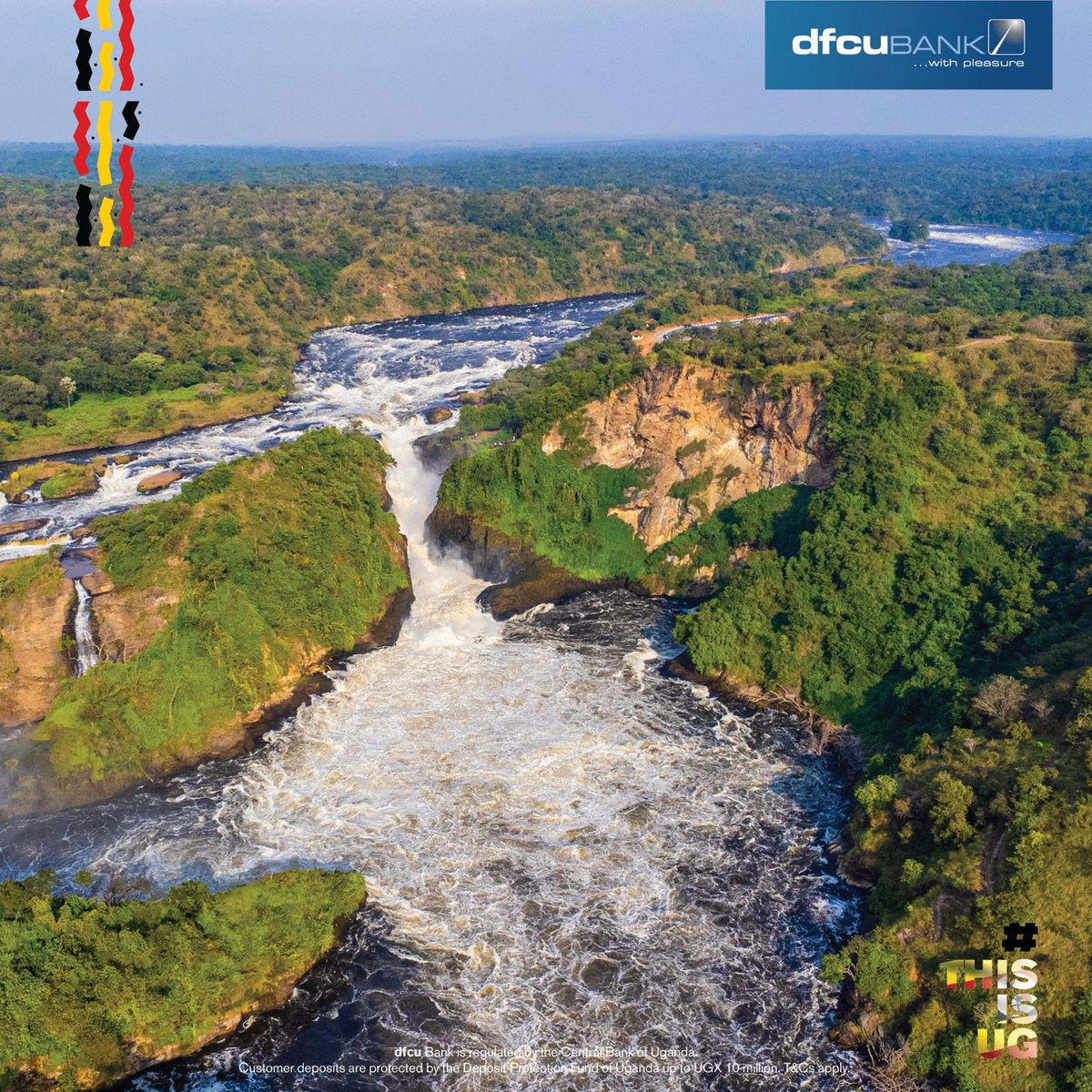 Murchison Falls is known as the most powerful waterfall in the world. The equivalent of 200 bathtubs of water is forced through a gorge less that 7 paces wide every second. Show case Uganda's beauty and stand a chance to win dfcu goodies.
#ThisIsUg