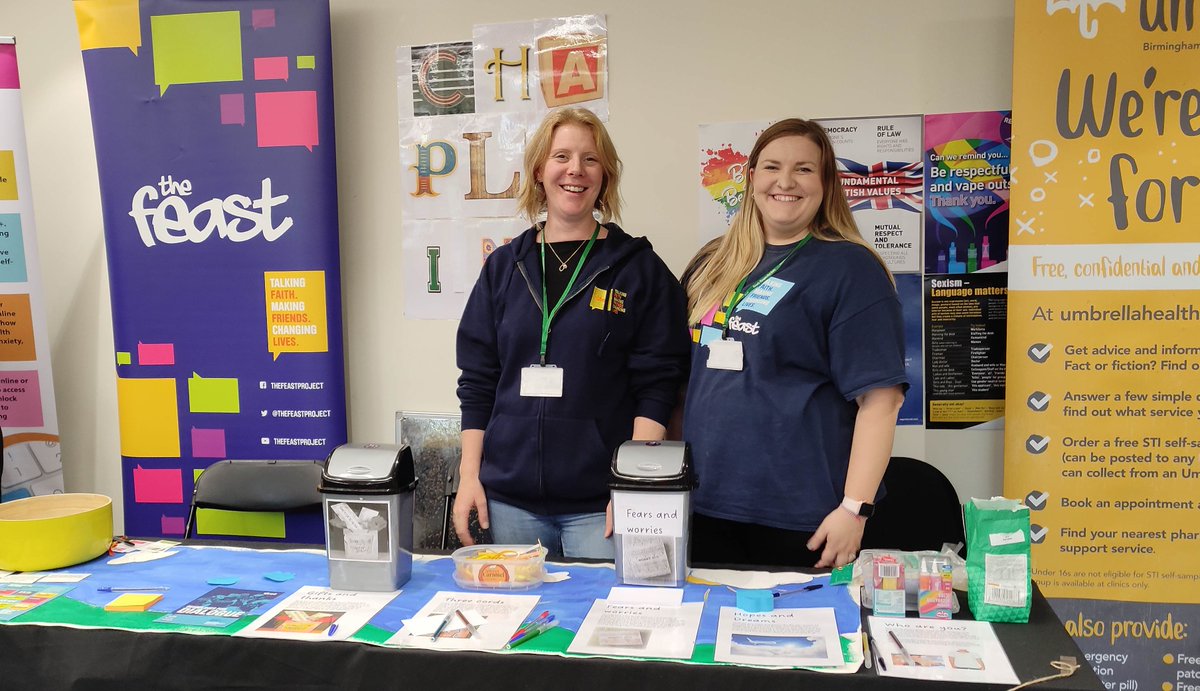 Great to meet staff + students at Fresher's Fayre at Birmingham Metropolitan College's Sutton Coldfield Campus last week.  Here's the reflective space created by <a href="/thongordamien/">Nigel Roberts</a>, staffed by <a href="/TheFeastProject/">The Feast</a> &amp; <a href="/Saltley_Trust/">St Peter's Saltley T</a>.  The gingerbread people were especially popular!