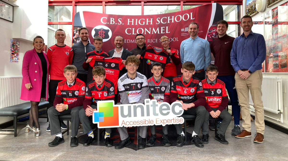 Ian Power and Aidan Ryan presenting CBS Highschool Clonmel with their new set of jerseys for the coming term. Unitec are delighted to sponsor CBS Highschool and wish them the best of luck this year
#manageditsupport #cybersecurity #localbusiness