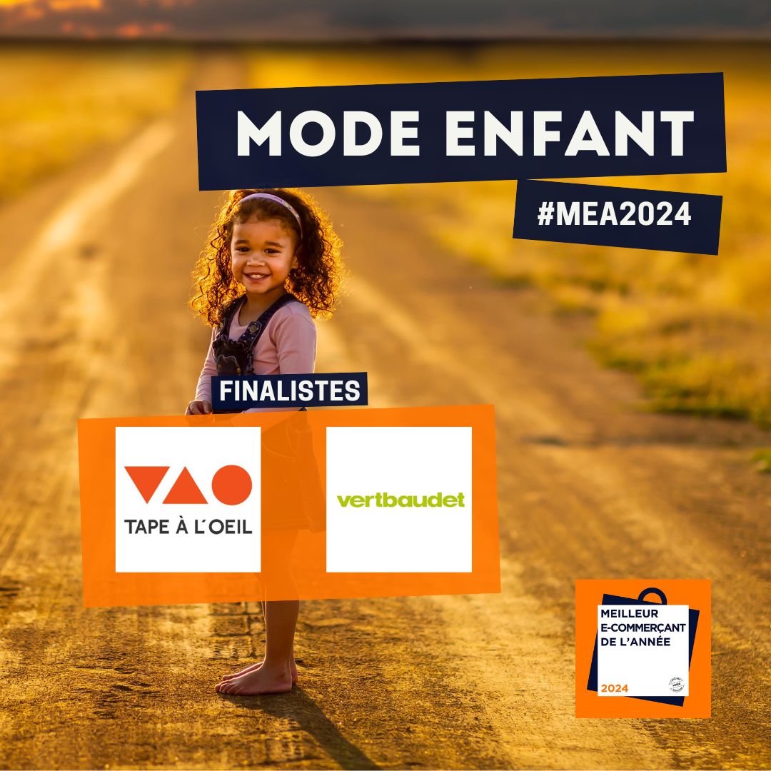 Pour les looks tendances de vos chérubins, vous avez choisi <a href="/Tapealoeil/">Tape à l'oeil</a> et <a href="/Vertbaudet/">test</a>, les deux finalistes du Trophée Meilleur E-Commerçant de l’Année 2024 catégorie #mode #enfant ! Restez à l’affût pour découvrir le nom du grand gagnant le 11 octobre !

#MEA2024 #ModeEnfant