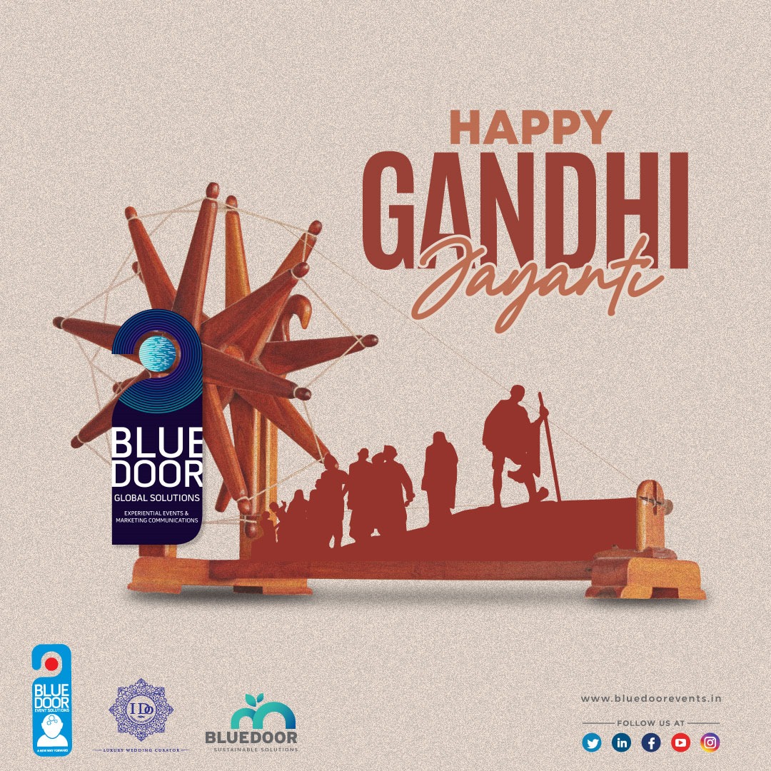 BlueDoorEvent's tweet photo. Happy Gandhi Jayanthi!!! https://t.co/JDRVu3O9b6