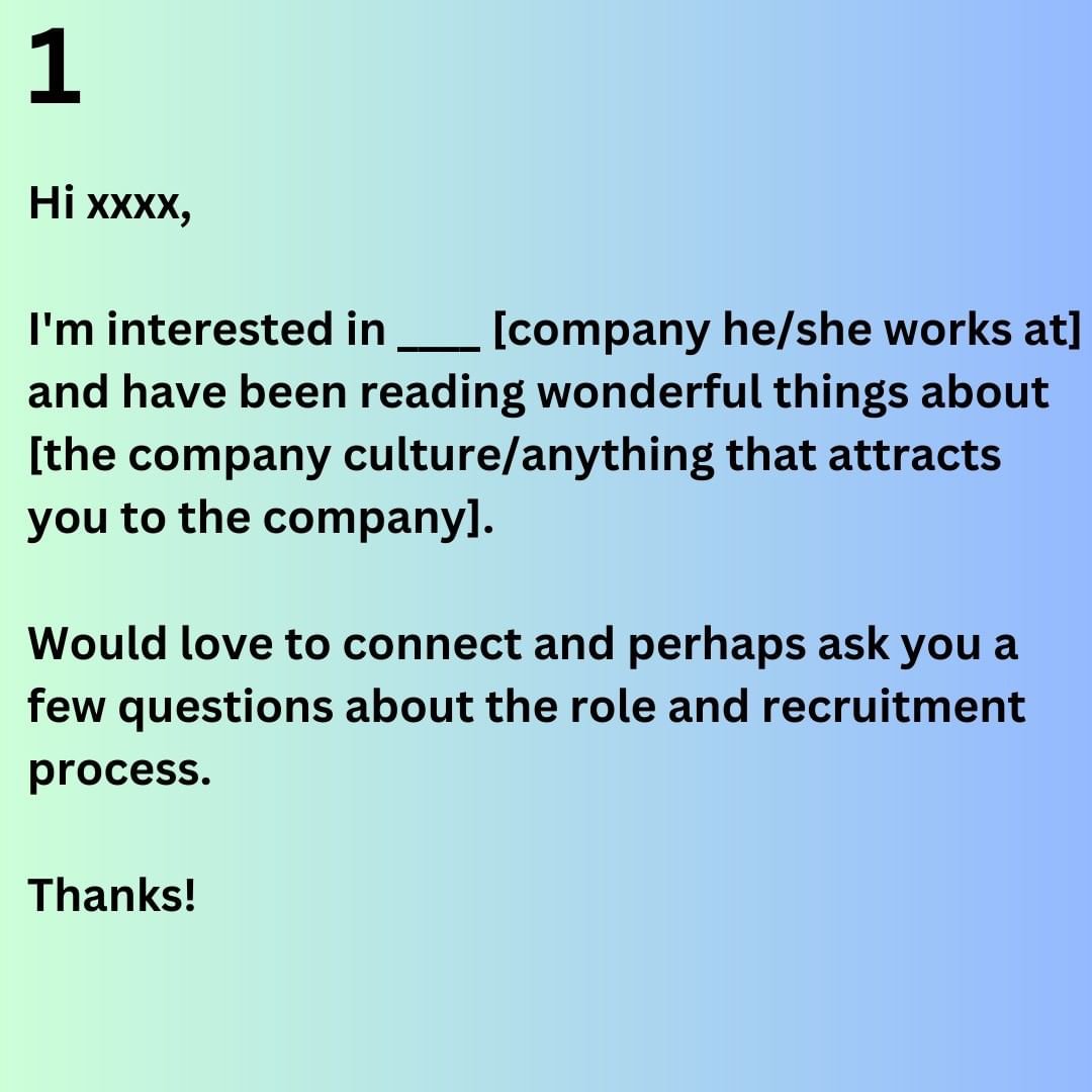 JOBCORNER247's tweet photo. How to reach out to recruiters on LinkedIn 

Check out this 8 sample messages!!

#linkedin #linkedinhacks #linkedinmessage #linkedintips https://t.co/TIpkLJzyyV