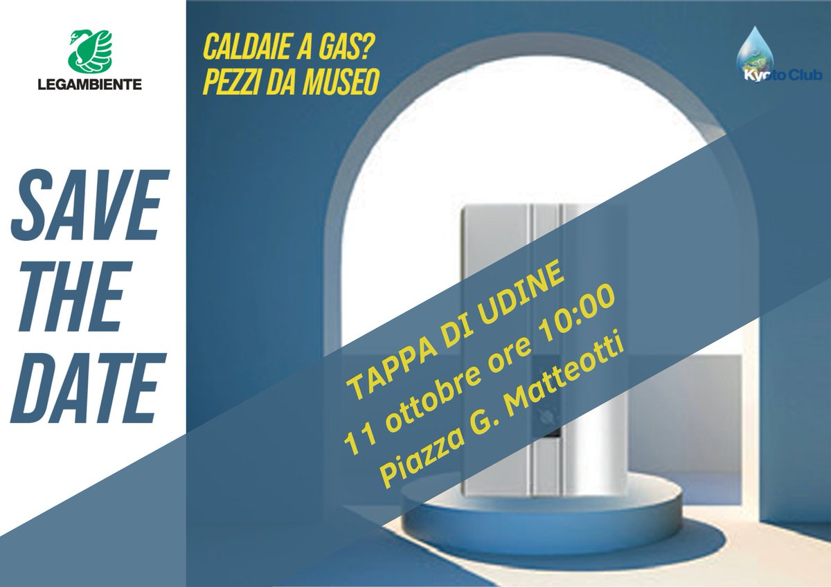 #museodellecaldaie #savethdate 
Ripartiamo da Udine con la mostra itinerante 𝐂𝐚𝐥𝐝𝐚𝐢𝐞 𝐚 𝐠𝐚𝐬? 𝐏𝐞𝐳𝐳𝐢 𝐝𝐚 𝐦𝐮𝐬𝐞𝐨!
📆Mercoledì 11 ottobre
🕙Ore 10:00
📌Udine - Piazza G. Matteotti
𝐁𝐚𝐬𝐭𝐚 𝐜𝐨𝐧 𝐥𝐞 𝐜𝐚𝐥𝐝𝐚𝐢𝐞 𝐚 𝐠𝐚𝐬, 𝐬𝐨𝐧𝐨 𝐩𝐞𝐳𝐳𝐢 𝐝𝐚 𝐦𝐮𝐬𝐞𝐨