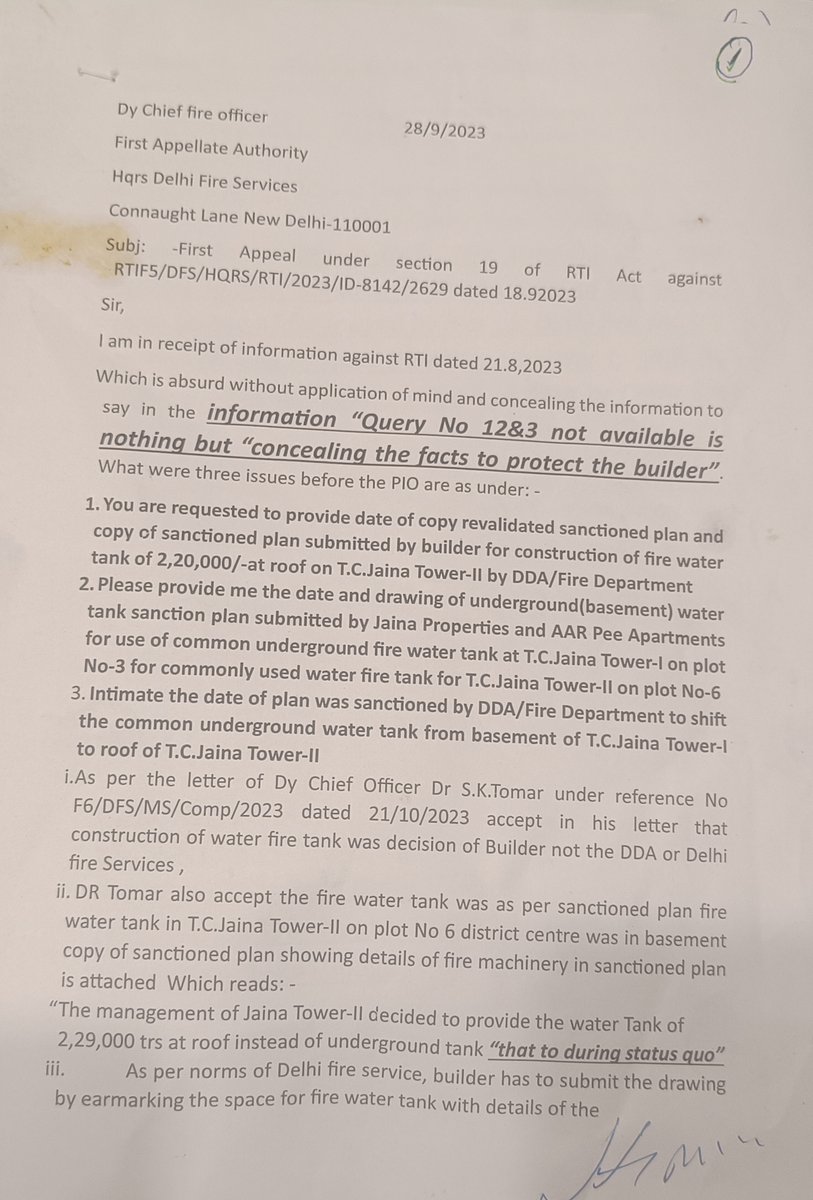 hansrajchugh's tweet photo. @anil0420 office of the #ltgovDelhi has become den of corruption multi-story building in Delhi issued NOC by #delhifirservice where there is no single drop of water in the fire tank inbasement due to protection to #delhiFireservice by the officer of #ltgovDelhii #cmoDelhi https://t.co/3zmxZdZQ8P