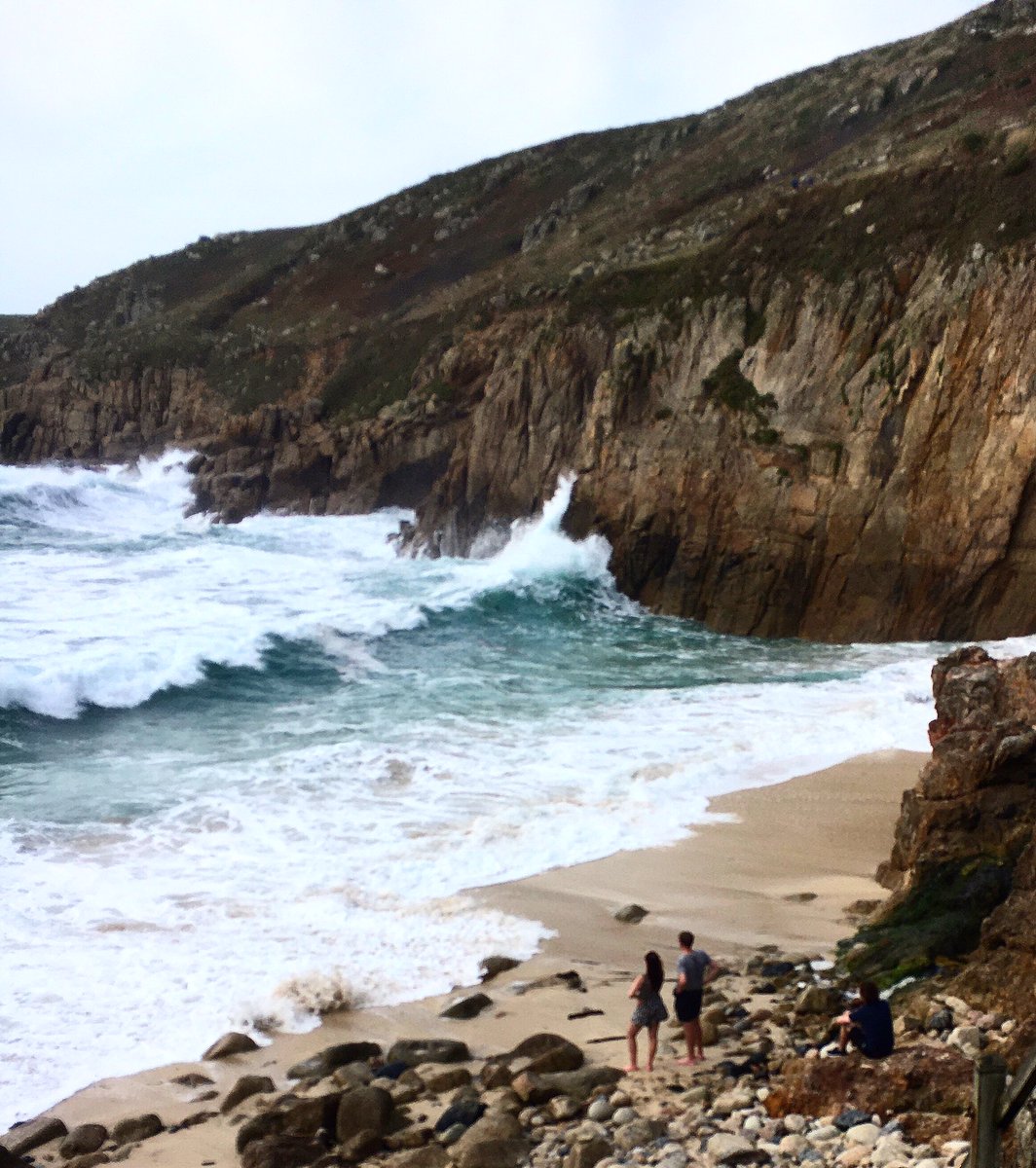coradevine's tweet photo. High seas at Nanjizal last week after a stunning walk along the coast path #Cornwall https://t.co/wJeIOzrFNt