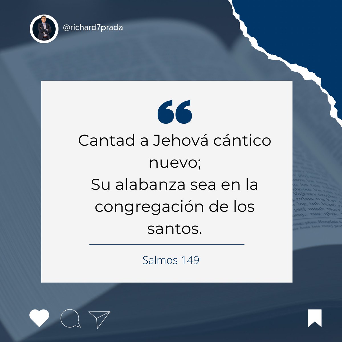 Salmos 149

Alegrarse en las maravillas que Dios hace en nuestras vidas es muy importante , cuando vivimos para alabarle y Dios es el centro de todo lo que hacernos, la vida se torna leve y sencilla. Hay promesas increíbles si decidimos vivir la adoración todos los días #rpsp