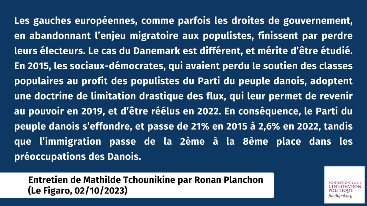 1⃣ Dans @LeFigaro, <a href="/mathildetchou/">Mathilde Tchounikine</a> est interrogée par <a href="/RonanPla/">Ronan Planchon</a> sur la régulation des flux migratoires dans les pays scandinaves. 
L'article 👉 lefigaro.fr/actualite-fran…