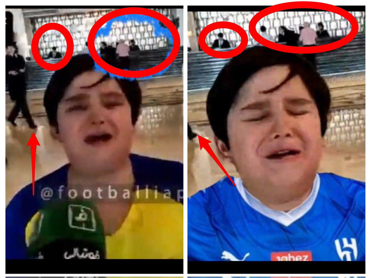 MFaresALotaibi's tweet photo. ماذا أصابهم !!

فبركوا صورة فوتشوب غبية بتيشرت ناديهم لنفس الطفل الإيراني الذي بكى من أجل مقابلة الأسطورة #كريستيانو_رونالدو !!

وعلى غرار الرسمة الإبداعية للأسطورة رونالدو بريشة الفنانة التشكيلية الإيرانية إحدى ذوي الاحتياجات الخاصة أتوا بطفلة تحمل رسمة يُقال أنها للمعطوب وهي أقرب للبريك من المعطوب ويبدو أن من رسمها هو البريك نفسه🤪🤪

كل شيء فعلوه في سبيل تقليد النسخة الأصلية للاستقبال التاريخي لبعثة #العالمي (الدون ورفاقه) إلا ازدحام المطار والشوارع والأماكن والممرات والفندق!!

لماذا كل هذه الغيرة والظهور بمظهر الشعور بالنقص؟!!

اصبروا حتى رحلتكم القادمة إلى مومباي هناك ستشاهدون شعبيتكم الجارفة حتى فوق السطوح للحب الشديد الذي يمتلكه المعطوب في قلوب الهنود تحديداً 💙 👌 😎