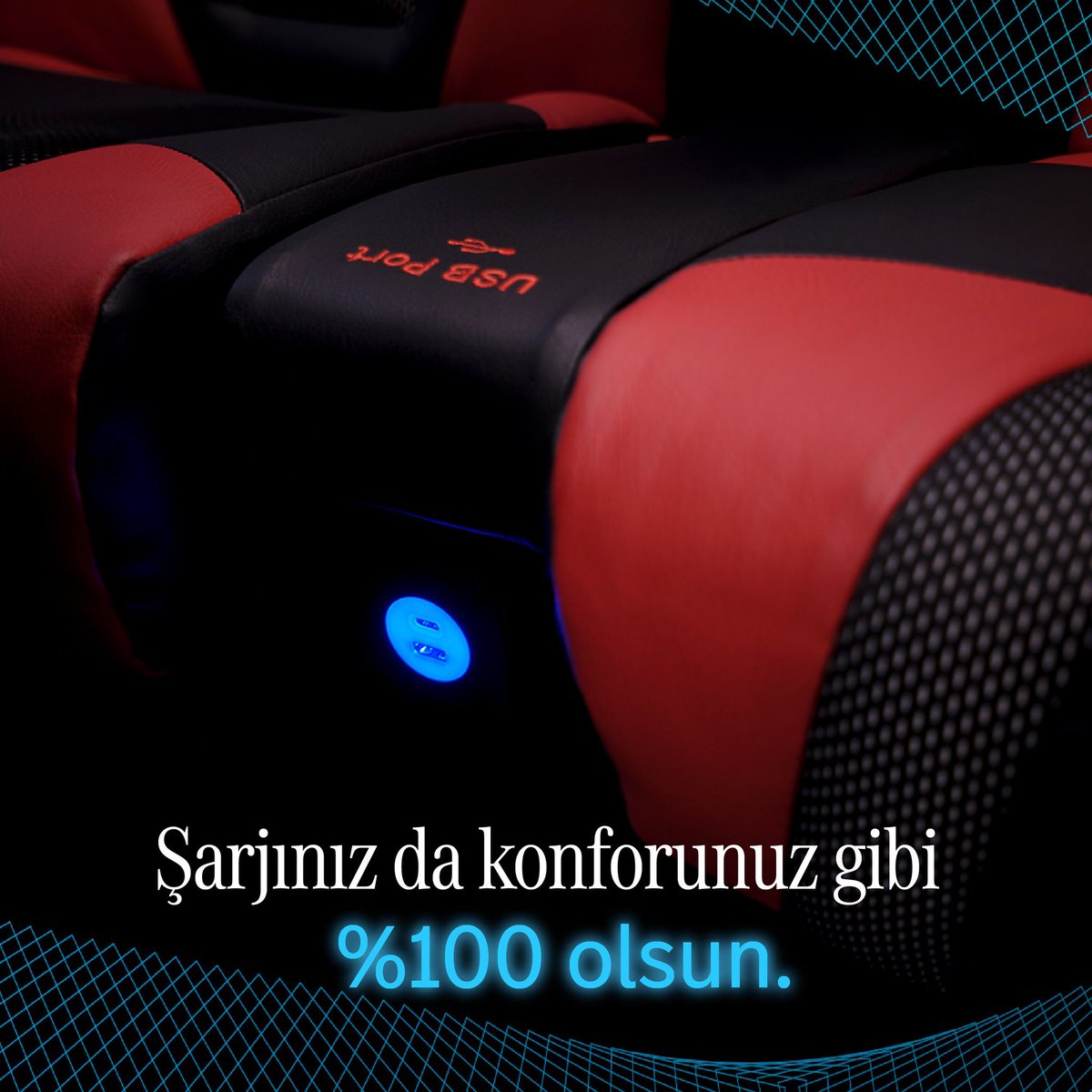 Uzun yolculuklarda konforunuz da şarjınız da hiç bitmesin.
Tüm seyahat otobüslerimizdeki A+C girişli USB bağlantıları sayesinde elektronik cihazlarınızı şarj eder, teknolojiyle bağlantınızı seyahat boyunca sürdürürsünüz.
Keyifli yolculuklar!

#GeleceğeKaptanlıkEder