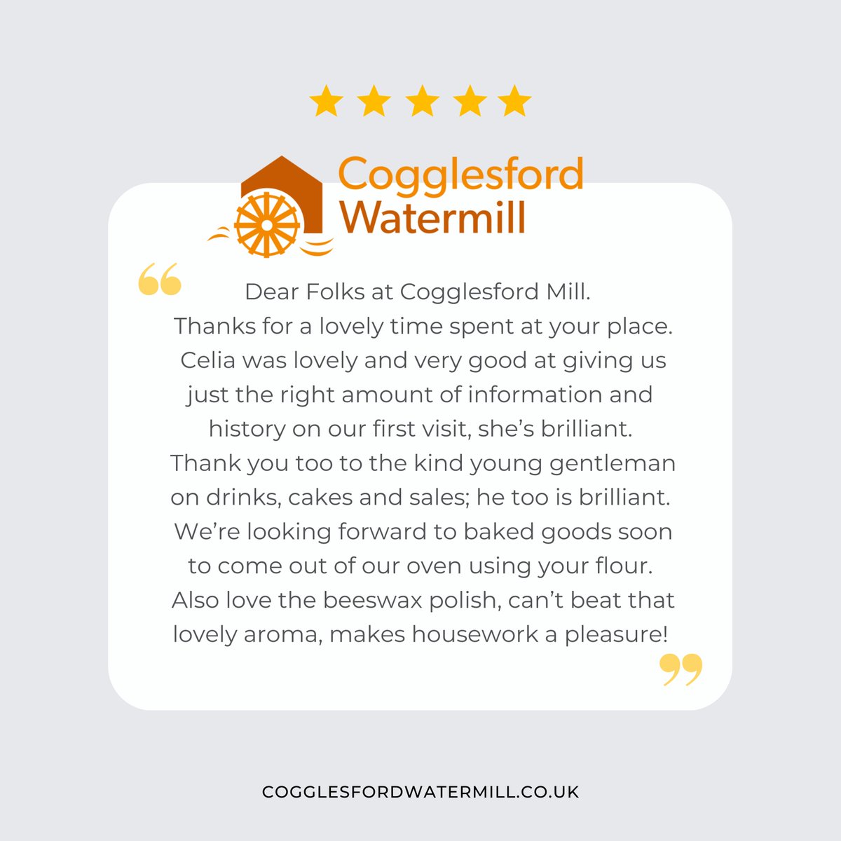 What a lovely email to get first thing on a Monday morning! Thanks to Dorrie and John for taking the time to send us such a nice message.
Reviews are so important to us - if you've visited recently we'd love to hear what you think! 
tripadvisor.co.uk/Attraction_Rev…