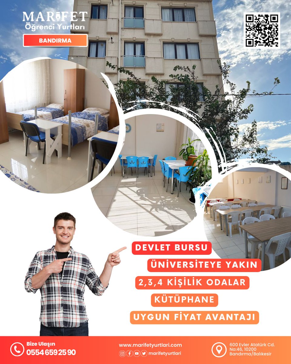 Bandırma Yükseköğrenim Erkek Öğrenci Yurdumuzda kayıtlarımız başladı. Kontenjanlarla sınırlıdır. 

#MarifetYurtları #ÖğrenciYurtları #Bandırma #BandırmaÖğrenciYurtları
