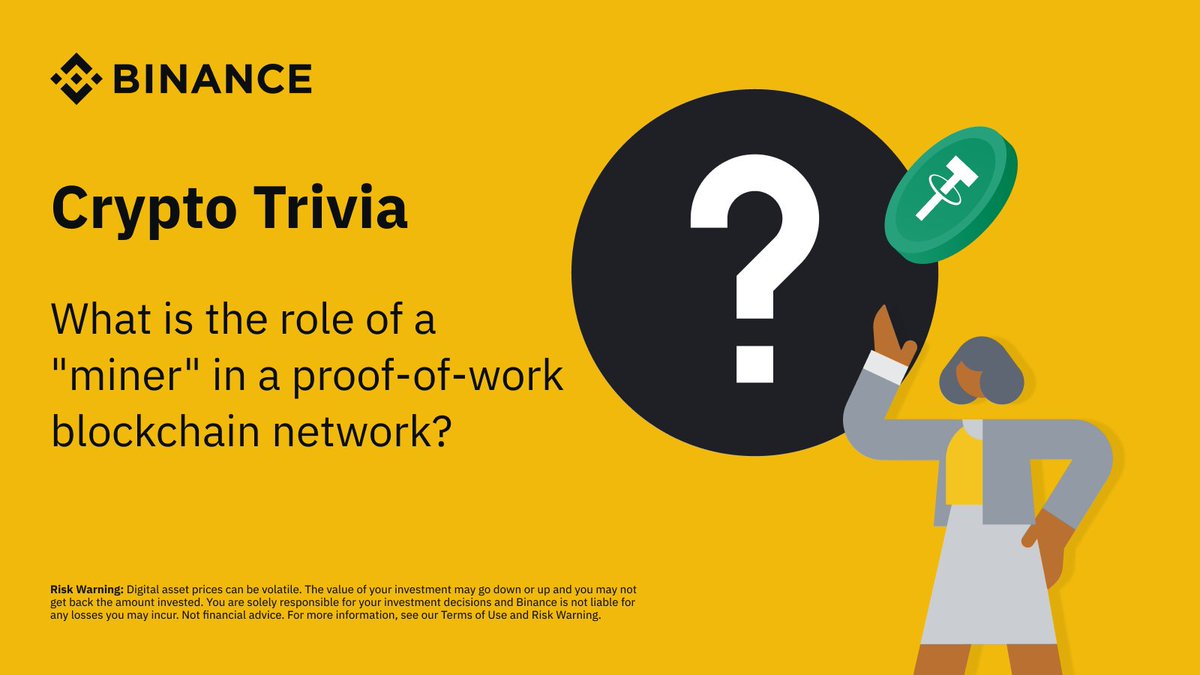 Crypto Trivia Weekly Contest 📚 To enter: 🔸 Repost 🔸 Follow @binancepk 🔸  Comment below explaining the role of a 