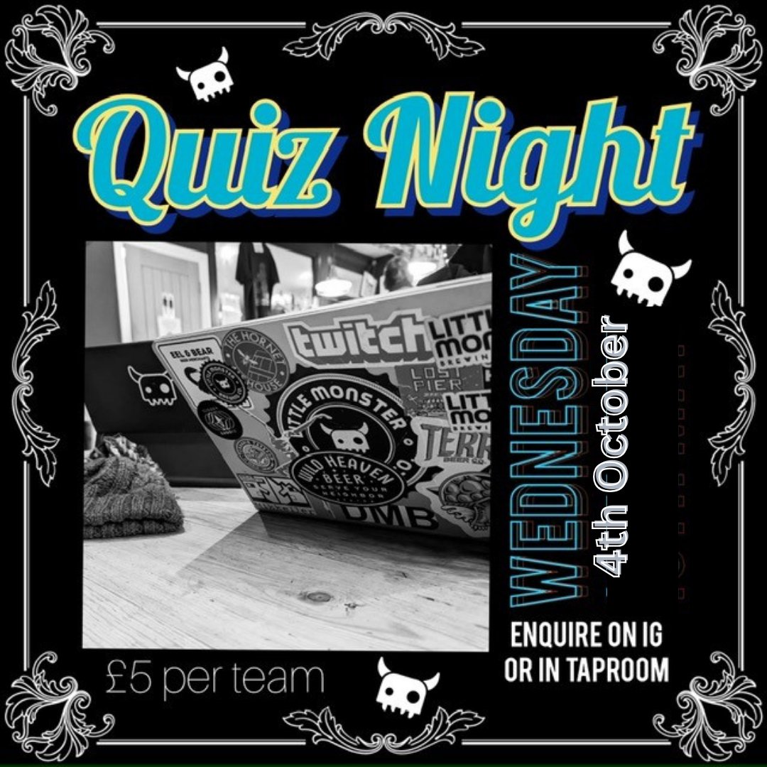 Octobers Little Monster Charity Quiz is this Wednesday. Grab your friends and come see if you can be crowned Little Monster Quiz Champions. 7:00pm start on Wednesday 4th October #findthemonster